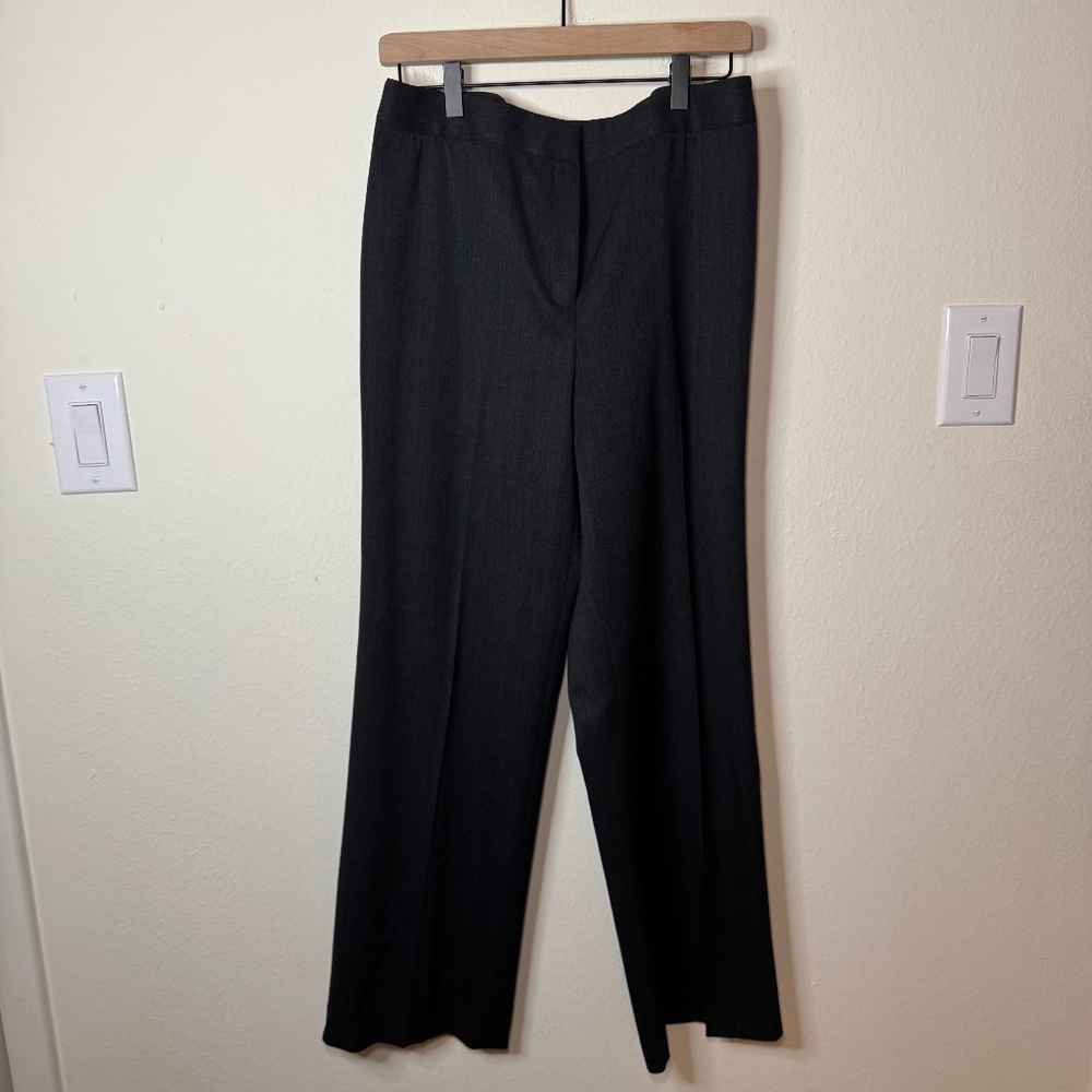 Lafayette 148 New York Tailored Pants Women's Size 14 Charcoal Classic Business
